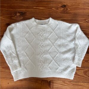 Princess Polly white knit sweater chunky comfy cozy oversized small